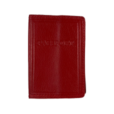 Обложка для загранпаспорта BagWay, из натуральной кожи, красная