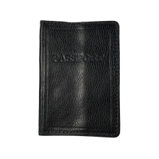 Обложка для загранпаспорта BagWay, из натуральной кожи, черная