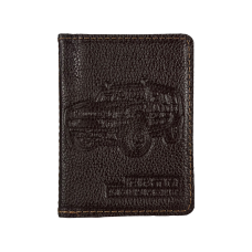 Обложка для автодокументов BagWay, с тиснением, ручная работа, темно-коричневая