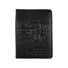 Обложка для автодокументов BagWay, с тиснением, ручная работа, черная