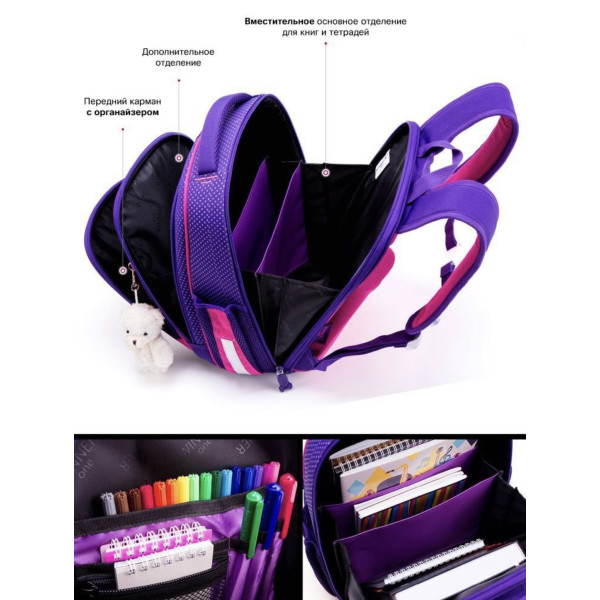 Шкільний набір Sky Name (Winner) для дівчаток 1-4 клас, водовідштовхувальна тканина, принт Сова Шкільний набір Sky Name (Winner) для дівчаток 1-4 клас, водовідштовхувальна тканина, принт Сова