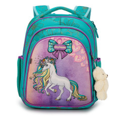 Ранец для девочки младших классов жесткий каркас Sky Name, бирюзовый Ранец для девочки младших классов жесткий каркас Sky Name, бирюзовый