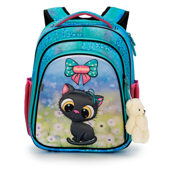 Ранец для девочки младших классов, жесткий каркас Sky Name, голубой Ранец для девочки младших классов, жесткий каркас Sky Name, голубой