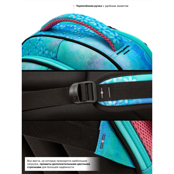 Ранец для девочки младших классов, жесткий каркас Sky Name, голубой Ранец для девочки младших классов, жесткий каркас Sky Name, голубой