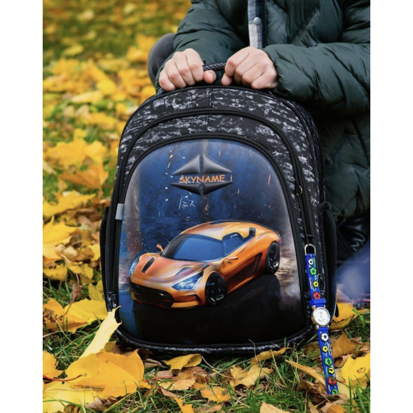 Шкільний рюкзак Sky Name (Winner) для хлопчиків 1-4 клас, водовідштовхувальна тканина, принт Машина Шкільний рюкзак Sky Name (Winner) для хлопчиків 1-4 клас, водовідштовхувальна тканина, принт Машина