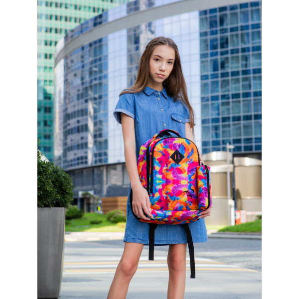 Рюкзак для девочки, подростковый, USB порт два отдела Sky Name (Winner), разноцветный Рюкзак для девочки, подростковый, USB порт два отдела Sky Name (Winner), разноцветный