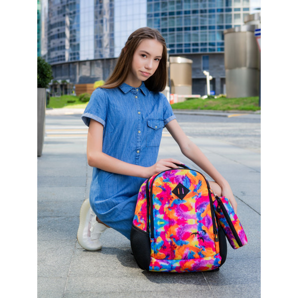 Рюкзак для девочки, подростковый, USB порт два отдела Sky Name (Winner), разноцветный Рюкзак для девочки, подростковый, USB порт два отдела Sky Name (Winner), разноцветный