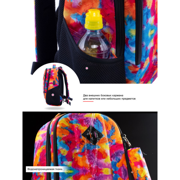 Рюкзак для девочки, подростковый, USB порт два отдела Sky Name (Winner), разноцветный Рюкзак для девочки, подростковый, USB порт два отдела Sky Name (Winner), разноцветный