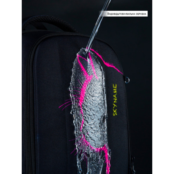 Школьный рюкзак для подростков с USB-слотом, 2 отделения, черный, 16 л, принт Котик, пенал в комплекте Школьный рюкзак для подростков с USB-слотом, 2 отделения, черный, 16 л, принт Котик, пенал в комплекте