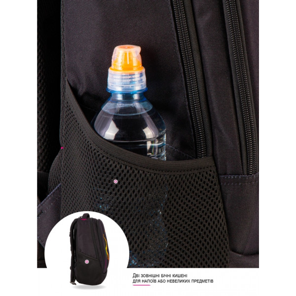 Школьный рюкзак Winner /SkyName для подростков, пенал в комплекте, принт Котик, черный Школьный рюкзак Winner /SkyName для подростков, пенал в комплекте, принт Котик, черный