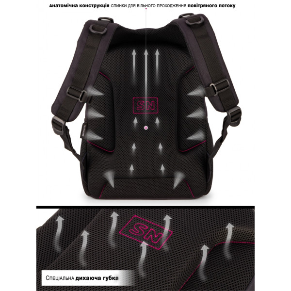 Школьный рюкзак Winner /SkyName для подростков, пенал в комплекте, принт Котик, черный Школьный рюкзак Winner /SkyName для подростков, пенал в комплекте, принт Котик, черный