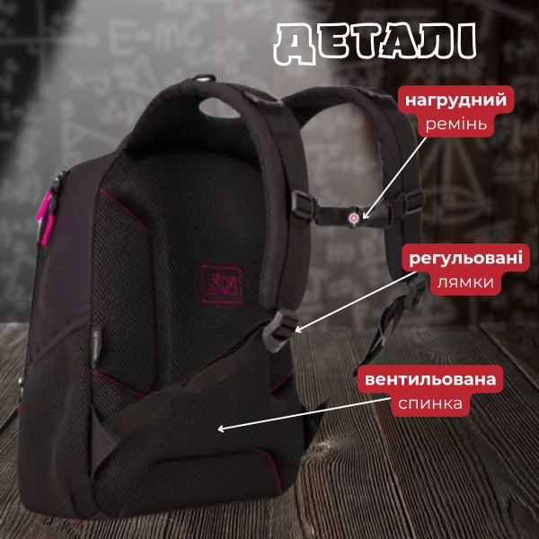 Школьный рюкзак Winner /SkyName для подростков, пенал в комплекте, принт Котик, черный Школьный рюкзак Winner /SkyName для подростков, пенал в комплекте, принт Котик, черный