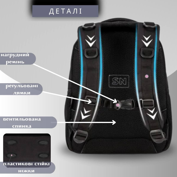 Школьный рюкзак Winner /SkyName для подростков, пенал в комплекте, принт Джойстики, черный Школьный рюкзак Winner /SkyName для подростков, пенал в комплекте, принт Джойстики, черный