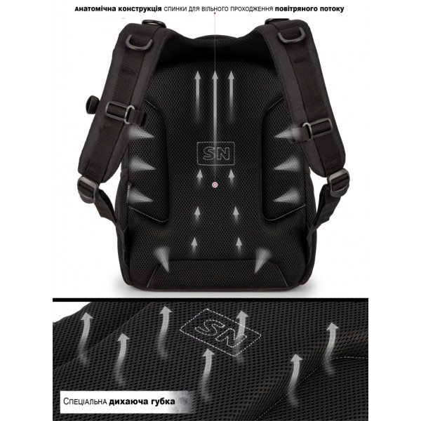 Школьный рюкзак Winner /SkyName для подростков, пенал в комплекте, принт Джойстики, черный Школьный рюкзак Winner /SkyName для подростков, пенал в комплекте, принт Джойстики, черный