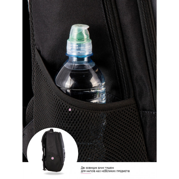 Школьный рюкзак Winner /SkyName для подростков, пенал в комплекте, принт Джойстики, черный Школьный рюкзак Winner /SkyName для подростков, пенал в комплекте, принт Джойстики, черный