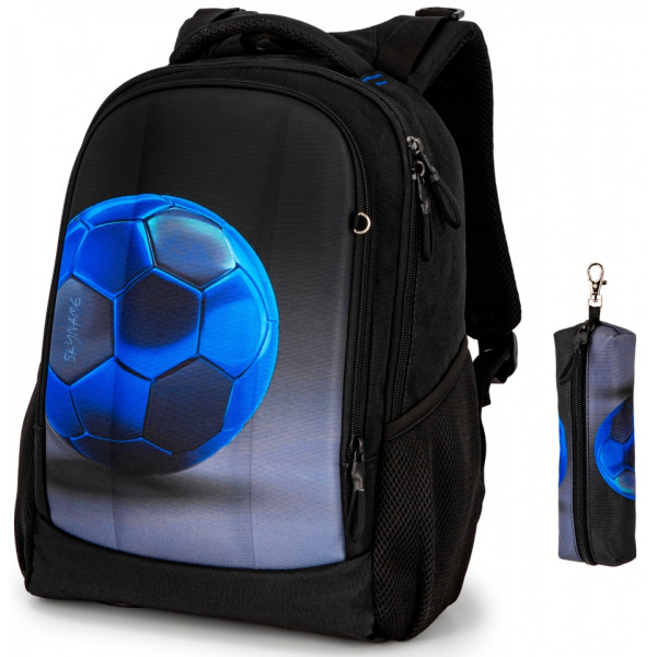 Школьный рюкзак Winner /SkyName для подростков, пенал в комплекте, принт Мяч Школьный рюкзак Winner /SkyName для подростков, пенал в комплекте, принт Мяч