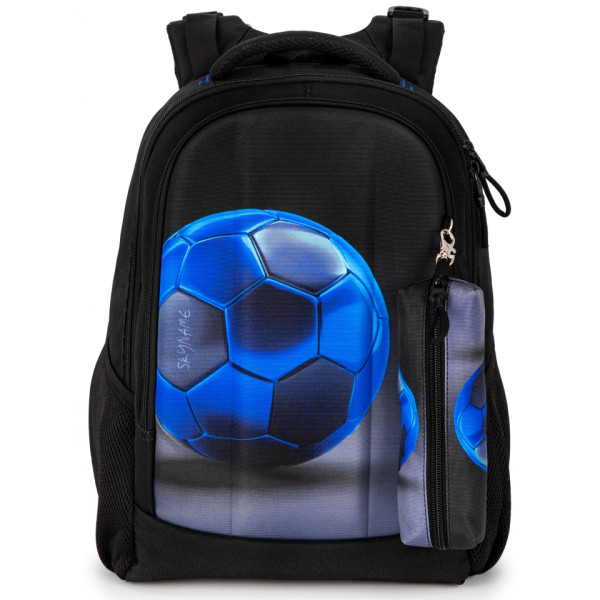 Школьный рюкзак Winner /SkyName для подростков, пенал в комплекте, принт Мяч Школьный рюкзак Winner /SkyName для подростков, пенал в комплекте, принт Мяч