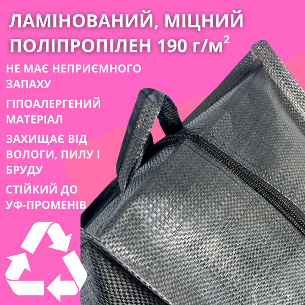 Сумка для переездов и хранения вещей на одно отделение с тканевыми ручками