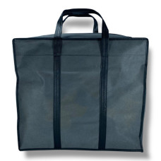 Серая екосумка из спанбонда для хранения и переноски вещей