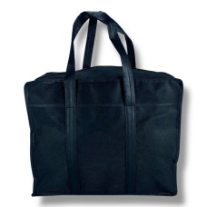 Черная экосумка из спанбонда для хранения и переноски вещей