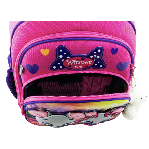 Школьный ранец SkyName\WinnerOne на три отделения, розовый Школьный ранец SkyName\WinnerOne на три отделения, розовый