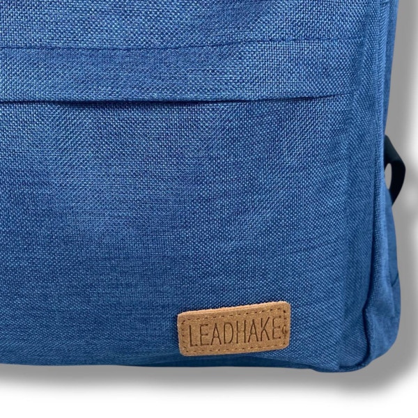 Міський рюкзак водовідштовхувальний з кишенею для ноутбука до 15.6 синього кольору