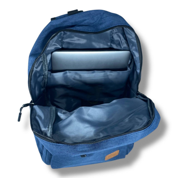 Міський рюкзак водовідштовхувальний з кишенею для ноутбука до 15.6 синього кольору