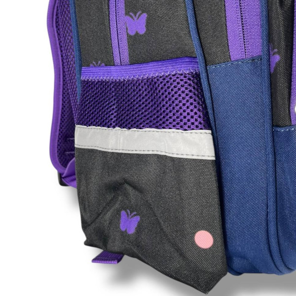 Шкільний рюкзак для дівчинки з принтом Метелик, каркасний та місткий, 22 л Шкільний рюкзак для дівчинки з принтом Метелик, каркасний та місткий, 22 л