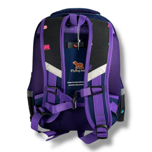 Шкільний рюкзак для дівчинки з принтом Метелик, каркасний та місткий, 22 л Шкільний рюкзак для дівчинки з принтом Метелик, каркасний та місткий, 22 л