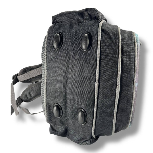 Шкільний рюкзак для хлопчика з принтом Чорна Машинка, каркасний та місткий, 22 л