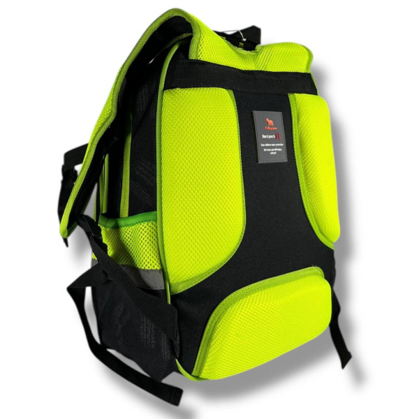 Шкільний рюкзак для хлопчика з принтом Велосипедист, каркасний та місткий, 22 л