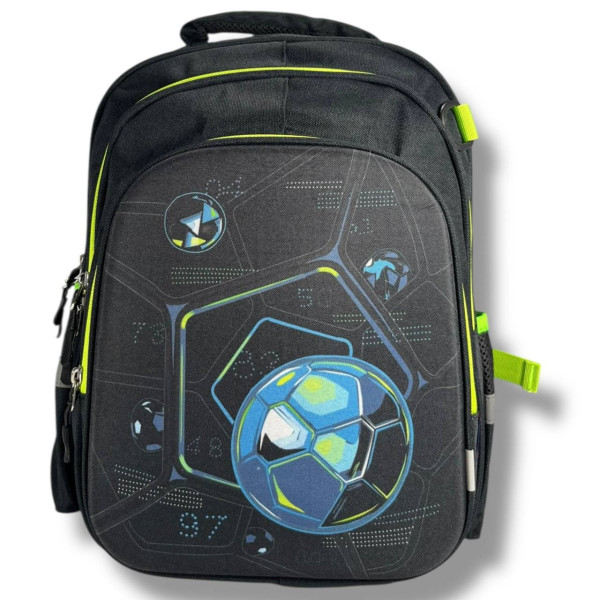 Шкільний рюкзак для хлопчика з принтом М'ячик, каркасний та місткий, 22 л