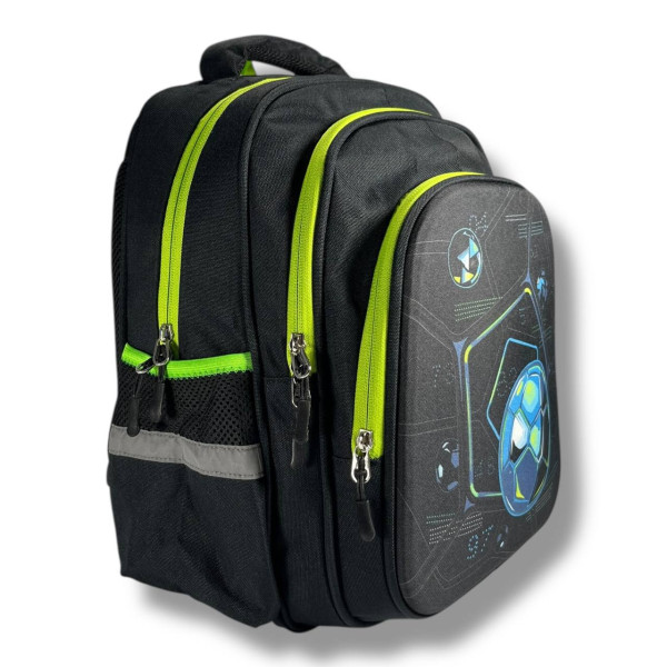 Шкільний рюкзак для хлопчика з принтом М'ячик, каркасний та місткий, 22 л