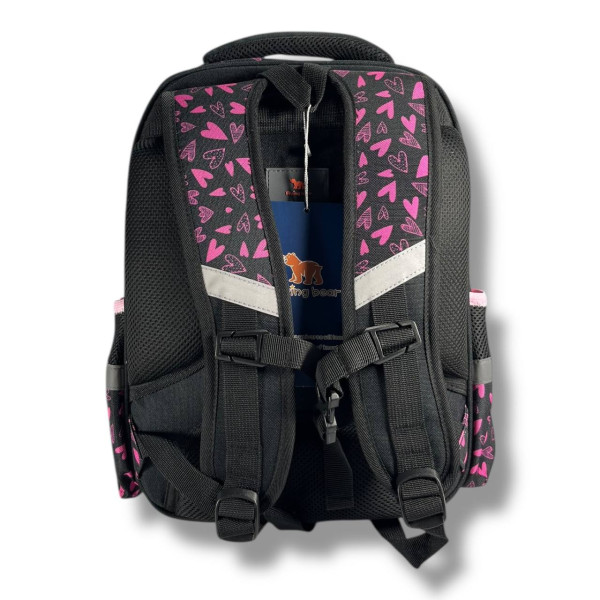 Школьный рюкзак для девочки с принтом Наушники, каркасный и вместительный, 22 л Школьный рюкзак для девочки с принтом Наушники, каркасный и вместительный, 22 л