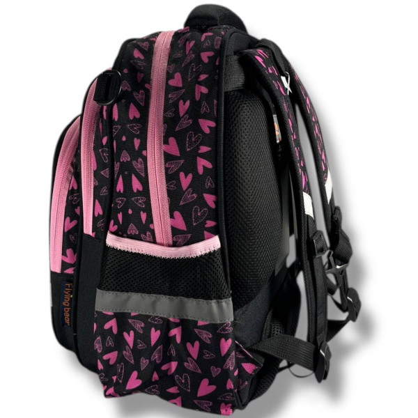 Школьный рюкзак для девочки с принтом Наушники, каркасный и вместительный, 22 л Школьный рюкзак для девочки с принтом Наушники, каркасный и вместительный, 22 л