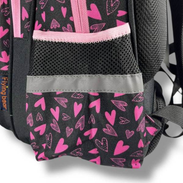 Школьный рюкзак для девочки с принтом Наушники, каркасный и вместительный, 22 л Школьный рюкзак для девочки с принтом Наушники, каркасный и вместительный, 22 л