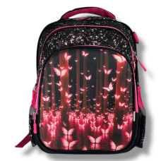 Шкільний рюкзак для дівчинки з принтом Метелики, каркасний та місткий, 22 л