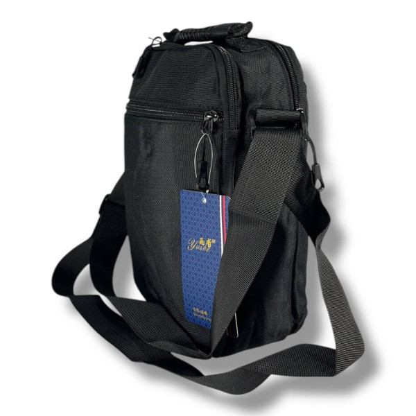 Стильная и удобная мужская сумка через плечо, черная, 4 л Стильная и удобная мужская сумка через плечо, черная, 4 л