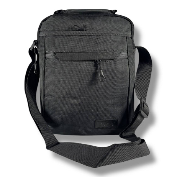 Стильная и удобная мужская сумка через плечо, серая, 4 л