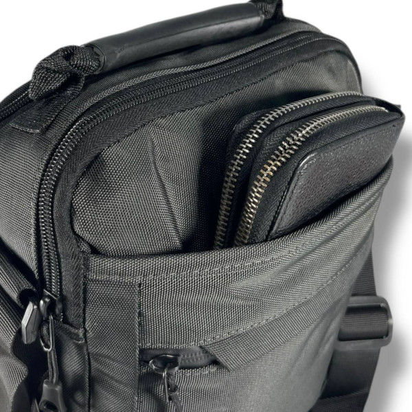 Стильная и удобная мужская сумка через плечо, серая, 4 л Стильная и удобная мужская сумка через плечо, серая, 4 л