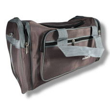 Дорожная сумка унисекс, коричневая, водоотталкивающая ткань.
