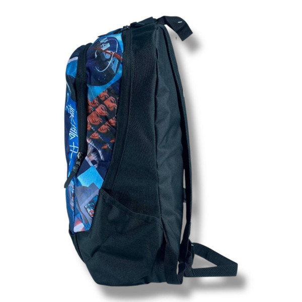 Міський рюкзак водовідштовхувальний чорний з принтом наса є відділення для ноутбука (до 15.4")