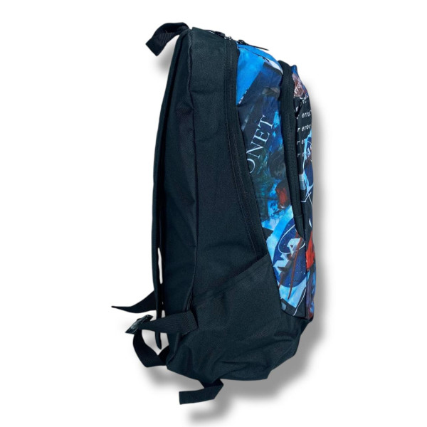 Міський рюкзак водовідштовхувальний чорний з принтом наса є відділення для ноутбука (до 15.4")