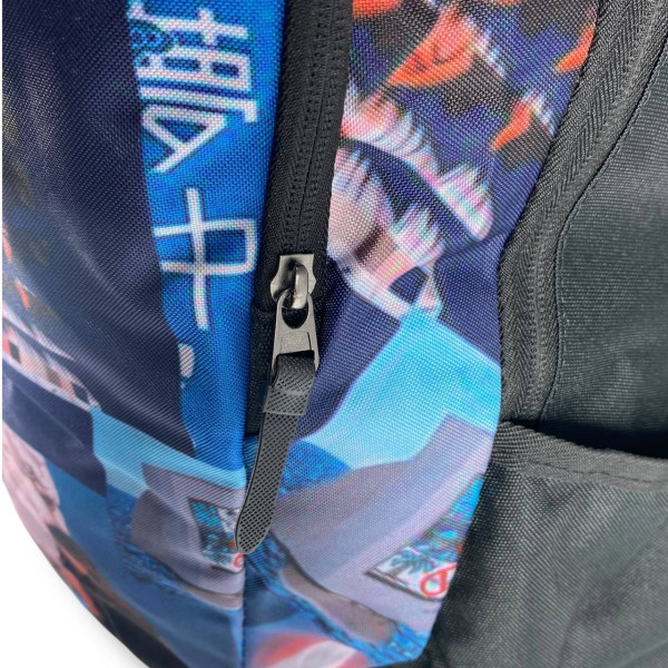 Міський рюкзак водовідштовхувальний чорний з принтом наса є відділення для ноутбука (до 15.4")