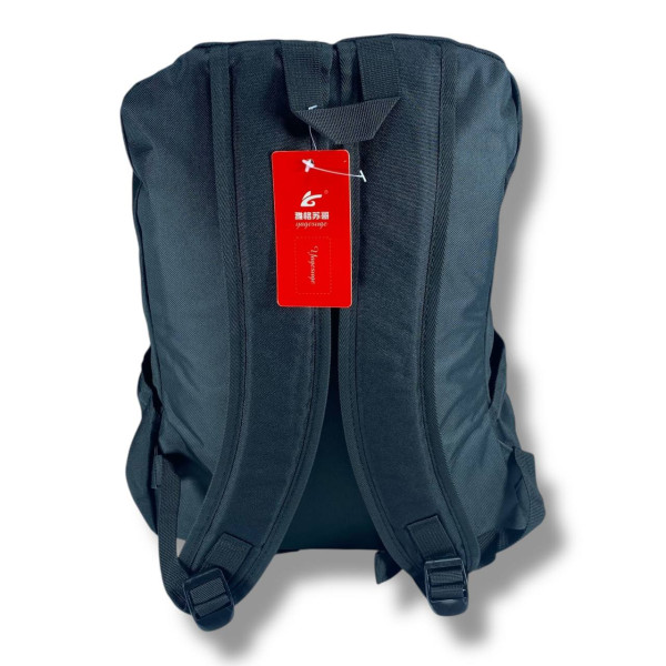 Міський рюкзак водовідштовхувальний чорний з принтом океана є відділення для ноутбука (до 15.4")