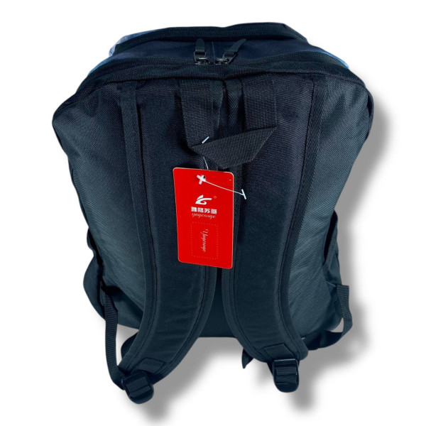 Міський рюкзак водовідштовхувальний чорний з принтом океана є відділення для ноутбука (до 15.4")