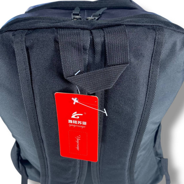 Міський рюкзак водовідштовхувальний чорний з принтом океана є відділення для ноутбука (до 15.4")