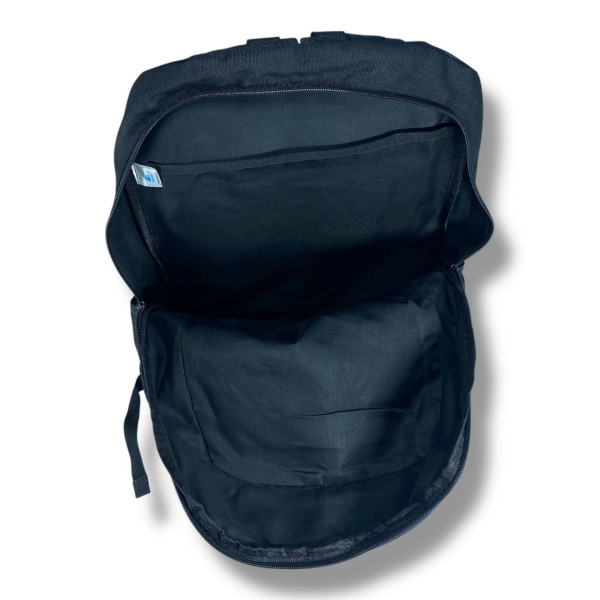 Міський рюкзак водовідштовхувальний чорний з принтом океана є відділення для ноутбука (до 15.4")