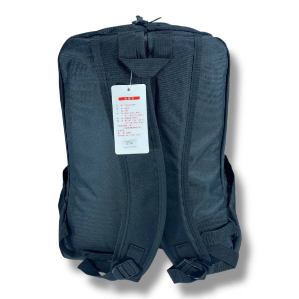 Міський рюкзак водовідштовхувальний чорний з принтом пальми є відділення для ноутбука (до 15.4")