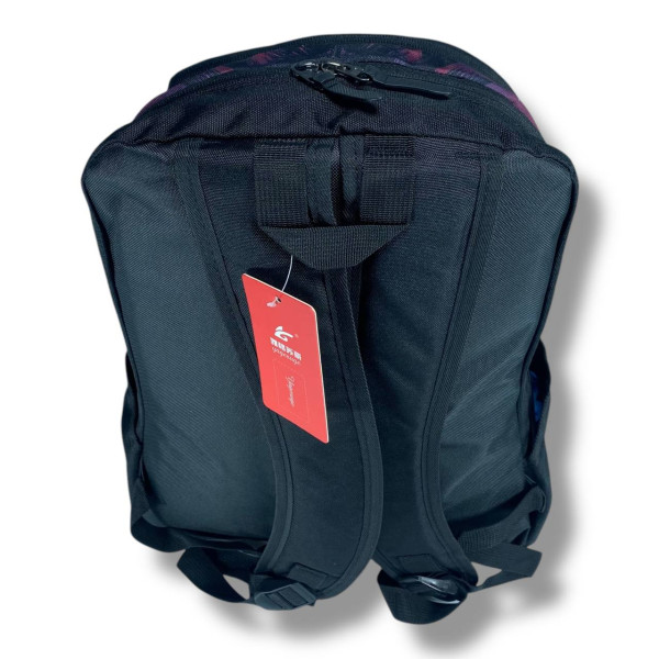 Міський рюкзак водовідштовхувальний чорний з принтом пальми є відділення для ноутбука (до 15.4")